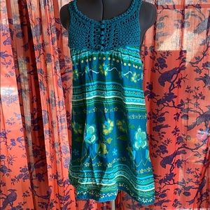 Crochet top racerback dress